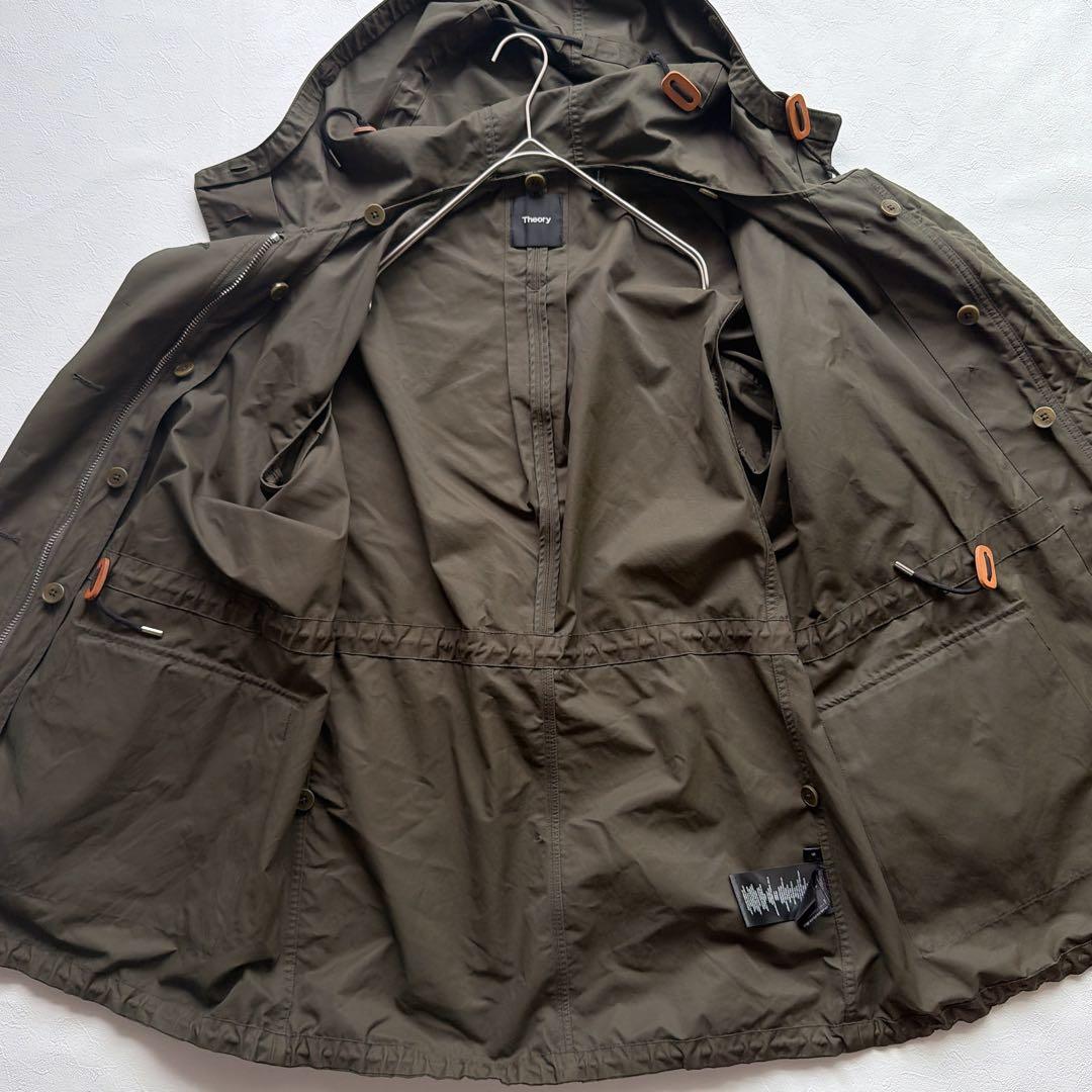 Theory セオリー リアルファー付き モッズコート S カーキ　中綿ライナー