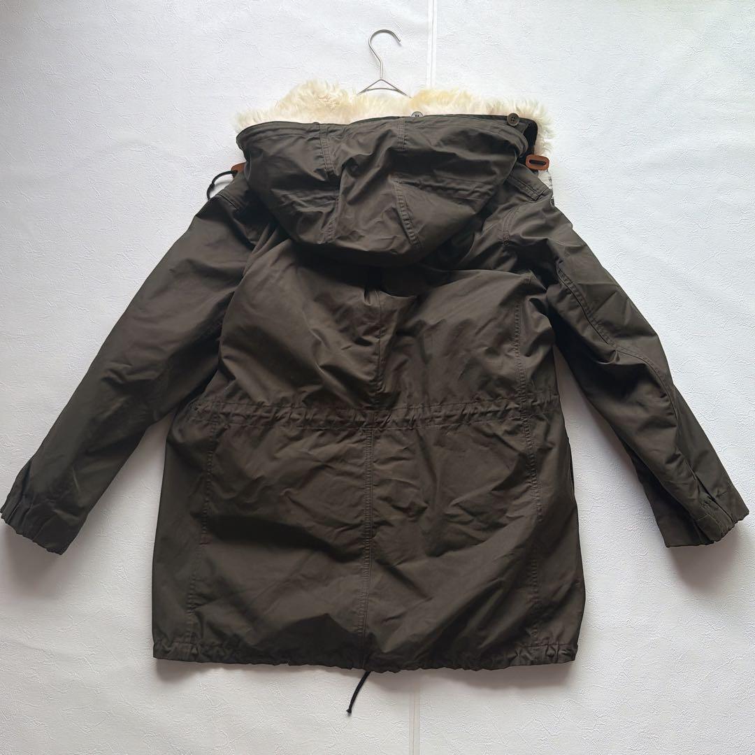 Theory セオリー リアルファー付き モッズコート S カーキ　中綿ライナー