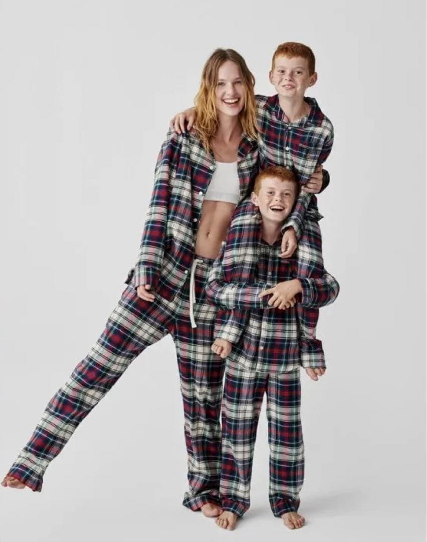 GAP フランネルパジャマ 家族分4着セット(160,150,110,95cm)