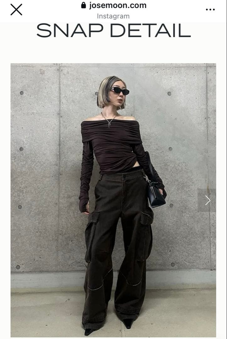 トップス josemoon GATHER OFFSHOULDER LONG TOPS