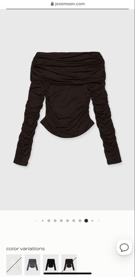 トップス josemoon GATHER OFFSHOULDER LONG TOPS