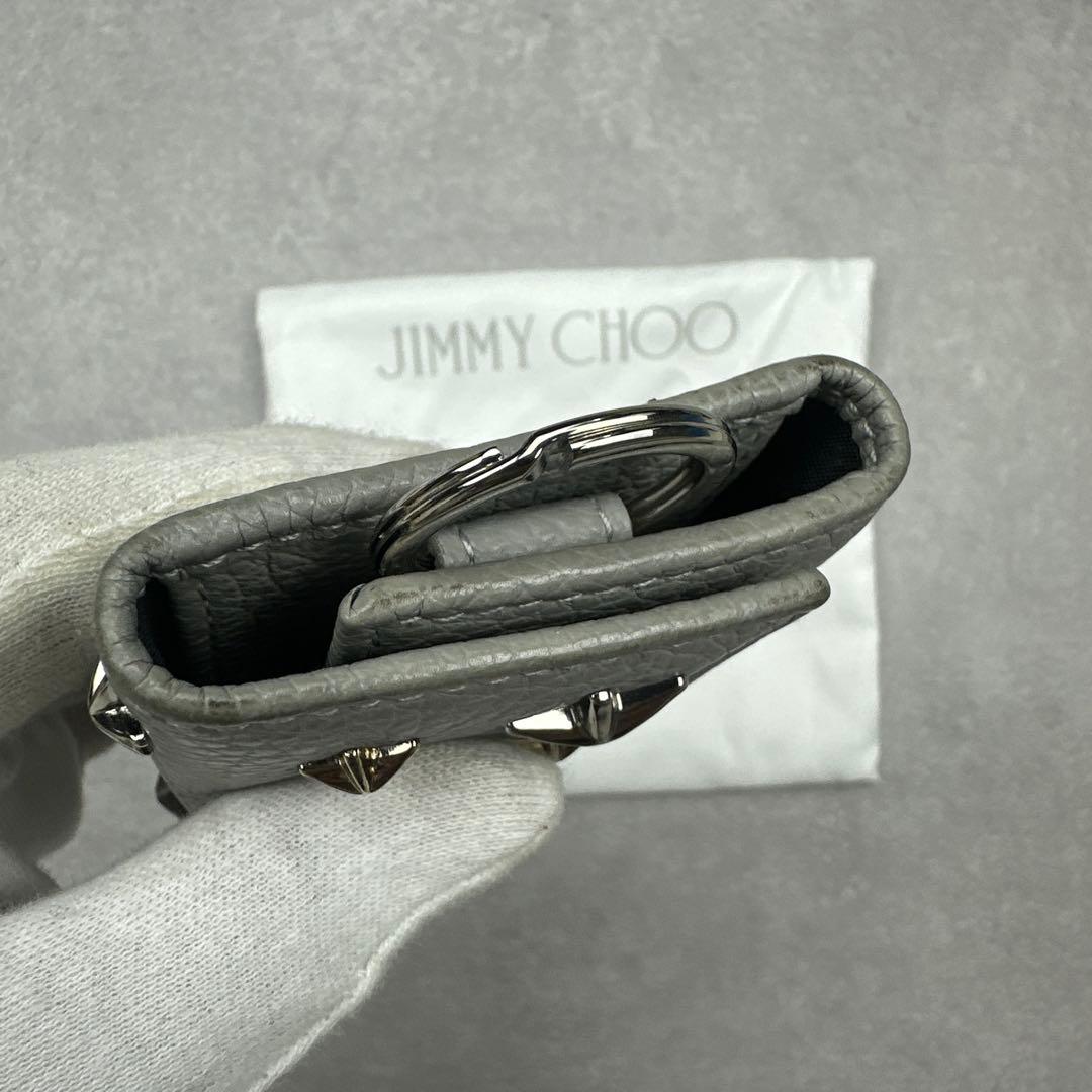 JIMMY CHOO ジミーチュウ キーケース 6連 星型 スタッズ グレー