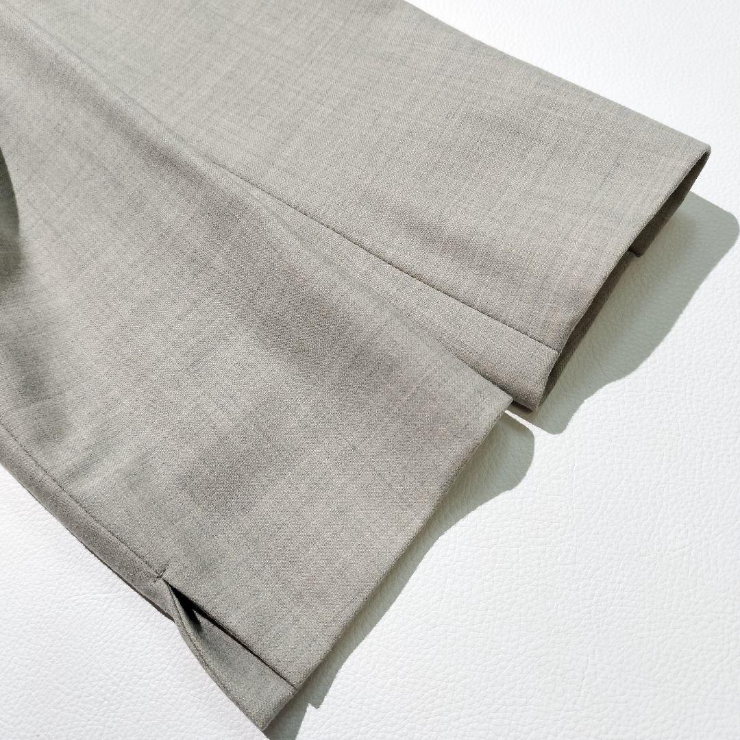 美品 グリーンレーベルリラクシング ノーカラー ジャケット ワイドパンツ 38