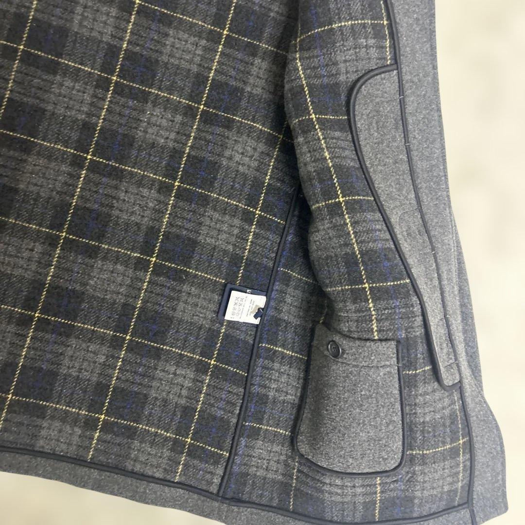 ☆未使用級☆ ロンドントラディション　ダッフルコート　グレー　裏地チェック