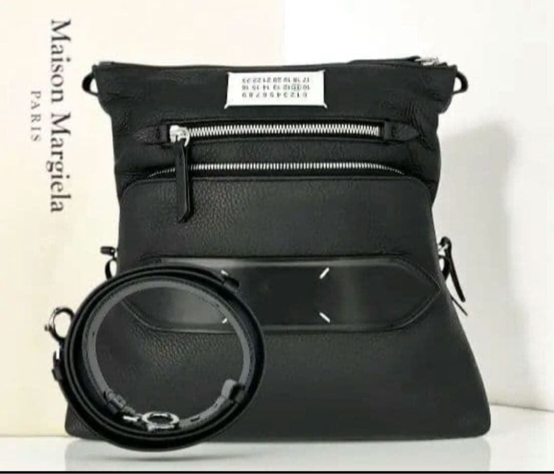 【美品】マルジェラ　5AC オールレザー　ショルダーバッグ　ブラック※値下げ不可