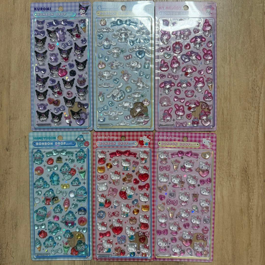 【正規品】ボンボンドロップサンリオ キャラクターシール 6枚セット