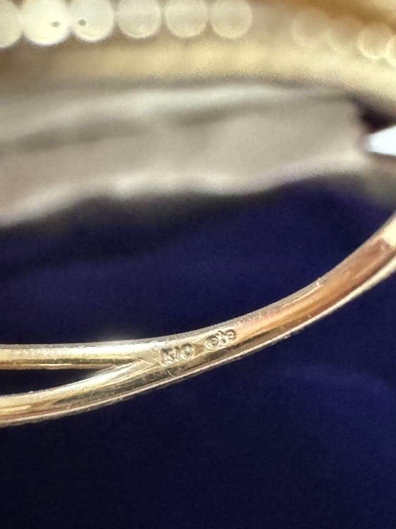 エテ　ete K10 ダイヤオパールリング　13号