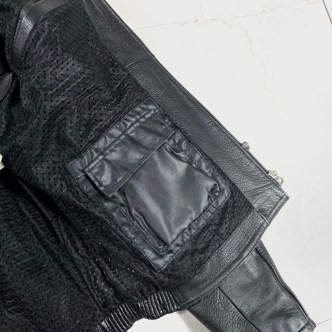 ✨美品 ハーレーダビットソン 希少モデル ライダースジャケット メッシュ 刺繍