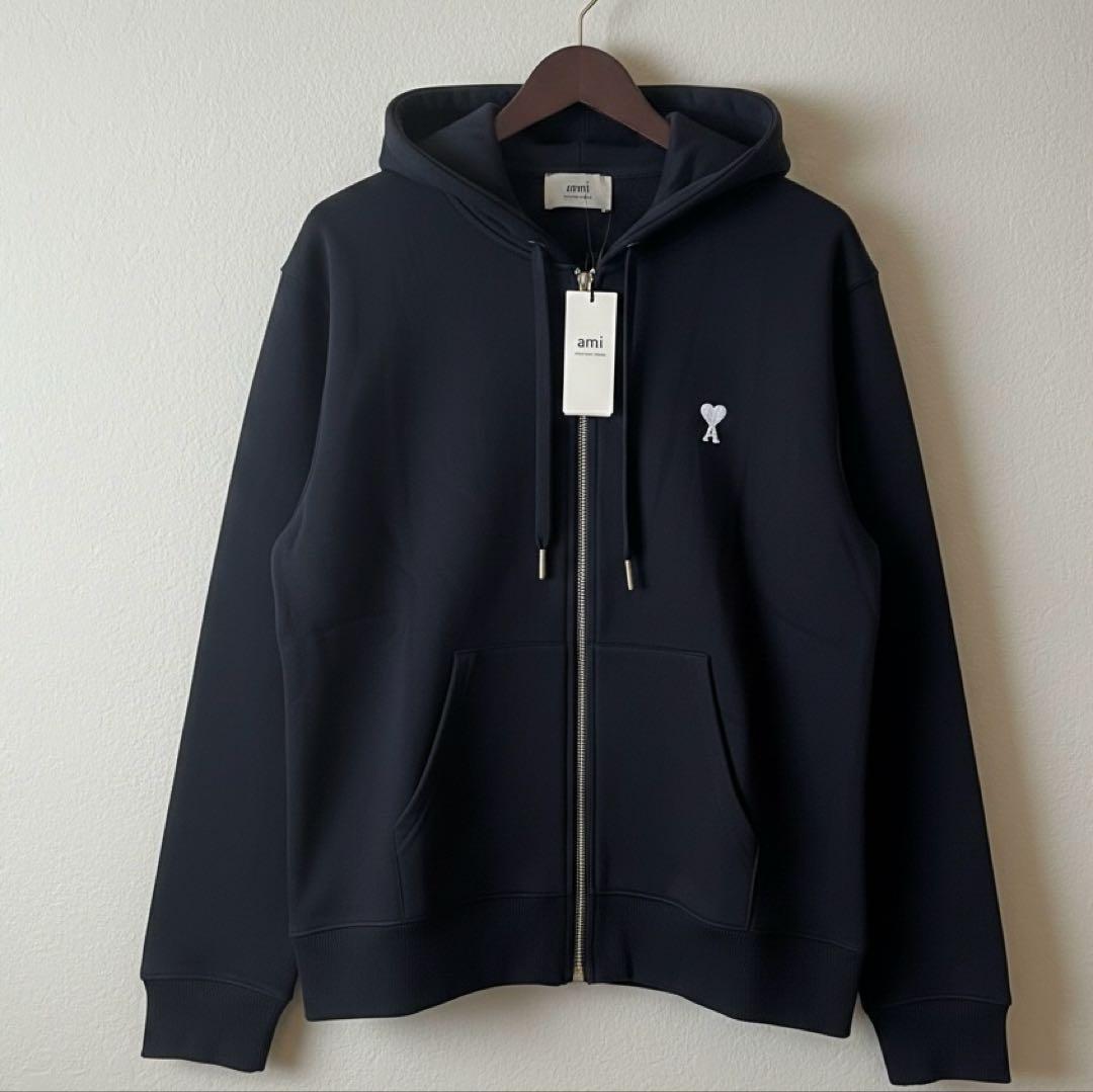 【新品タグ付】AMI PARIS アミパリス フルジップパーカー Mユニセックス