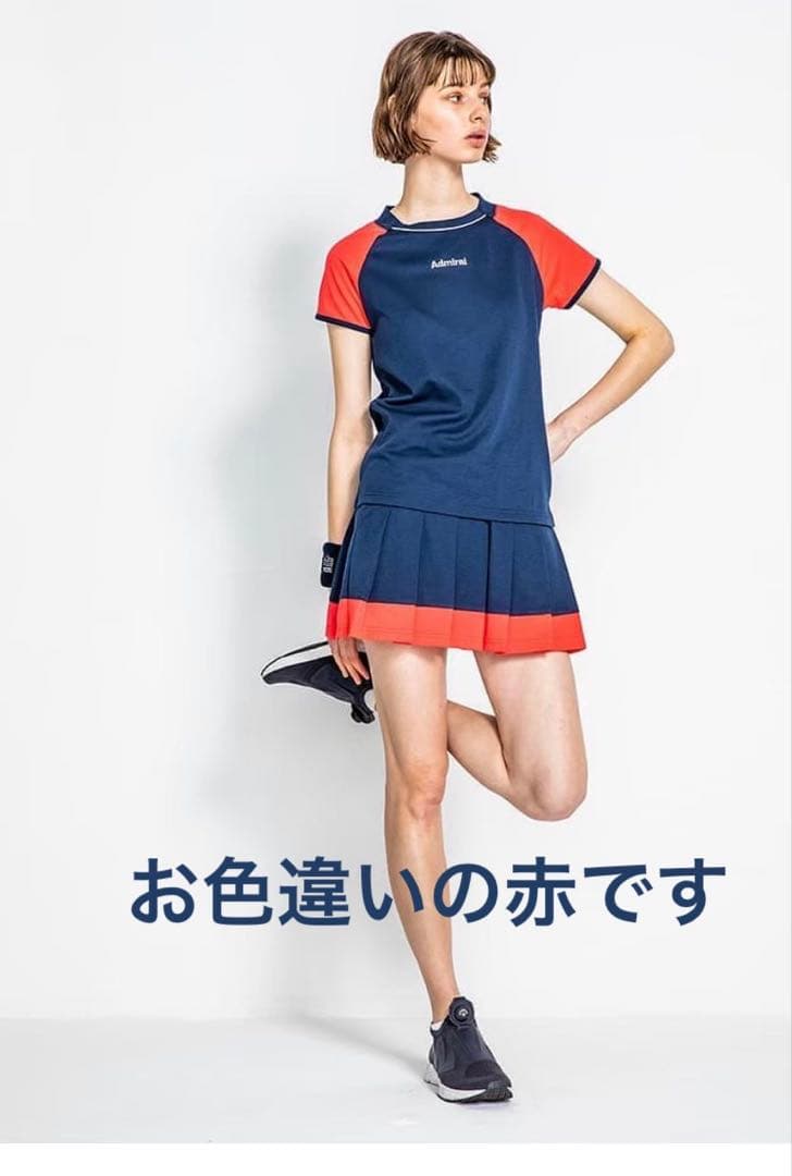 最終価格アドミラル レディーステニスウェア 青紺 ゲームシャツ＆スコート セット