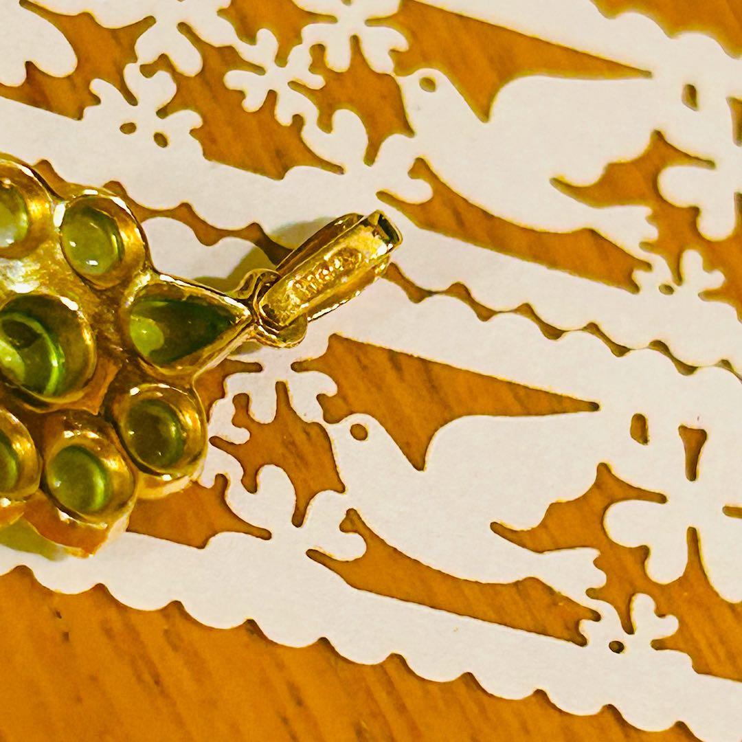 ペリドット　リング　指輪　ペンダントヘッド　K18 おそろい　セット