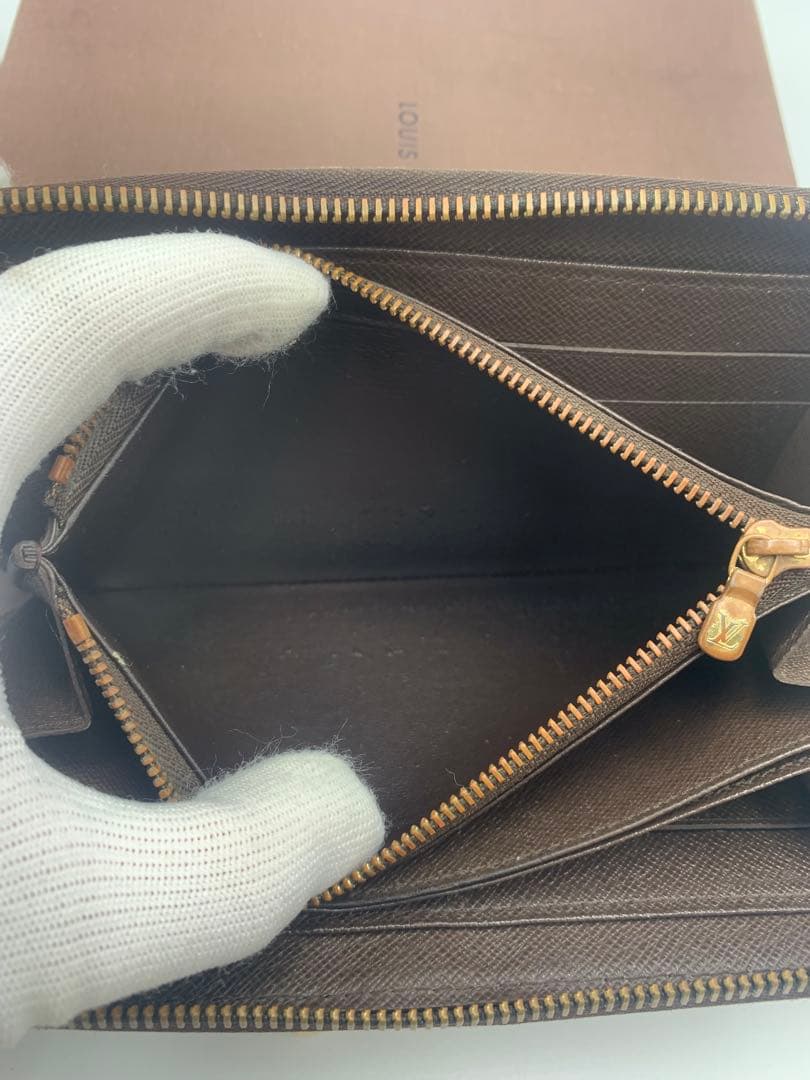 のぶひで ジッピーウォレット★ダミエ★ブラウン★長財布