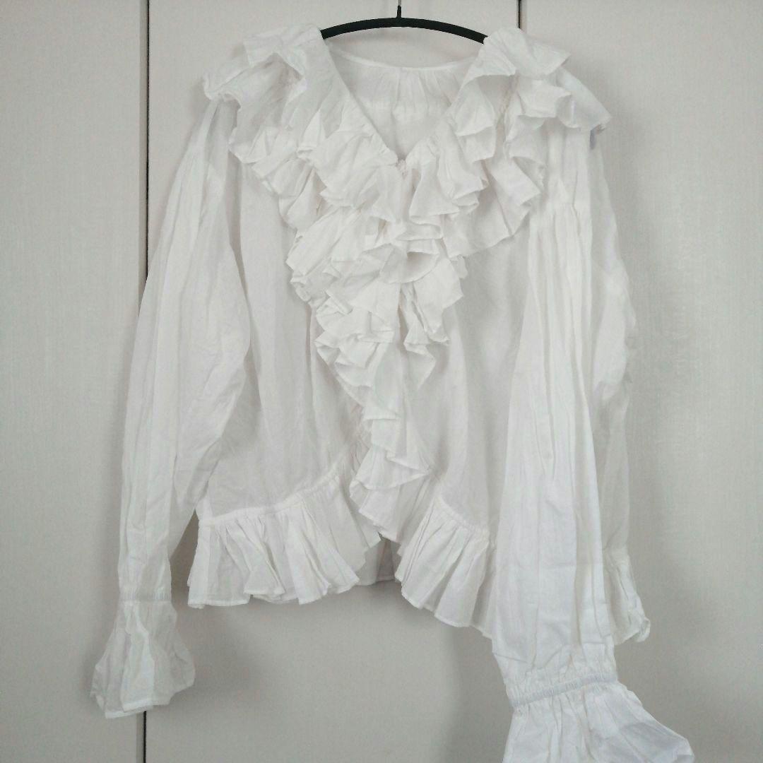 タグ付未使用　crinklecrinklecrinkle　フリルポンチョブラウス