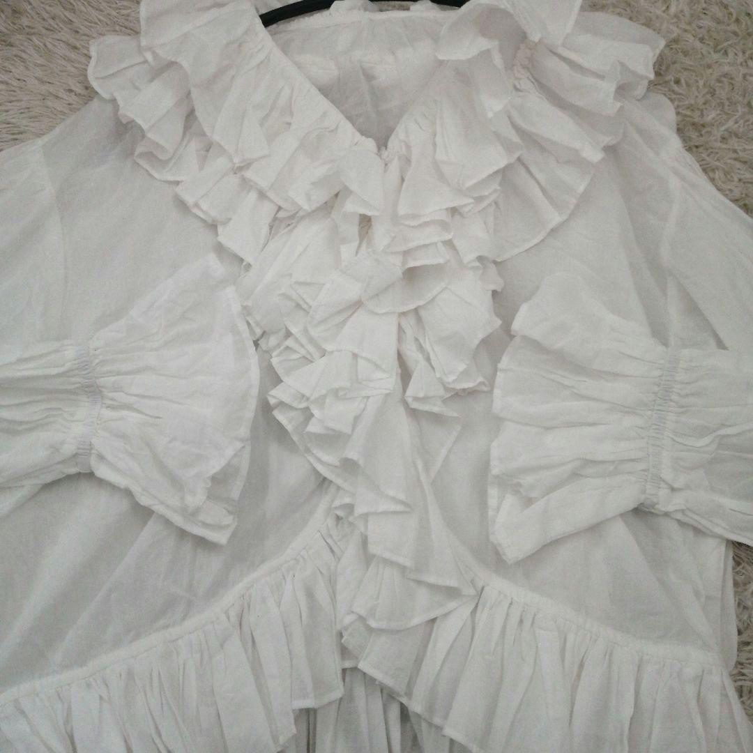 タグ付未使用　crinklecrinklecrinkle　フリルポンチョブラウス