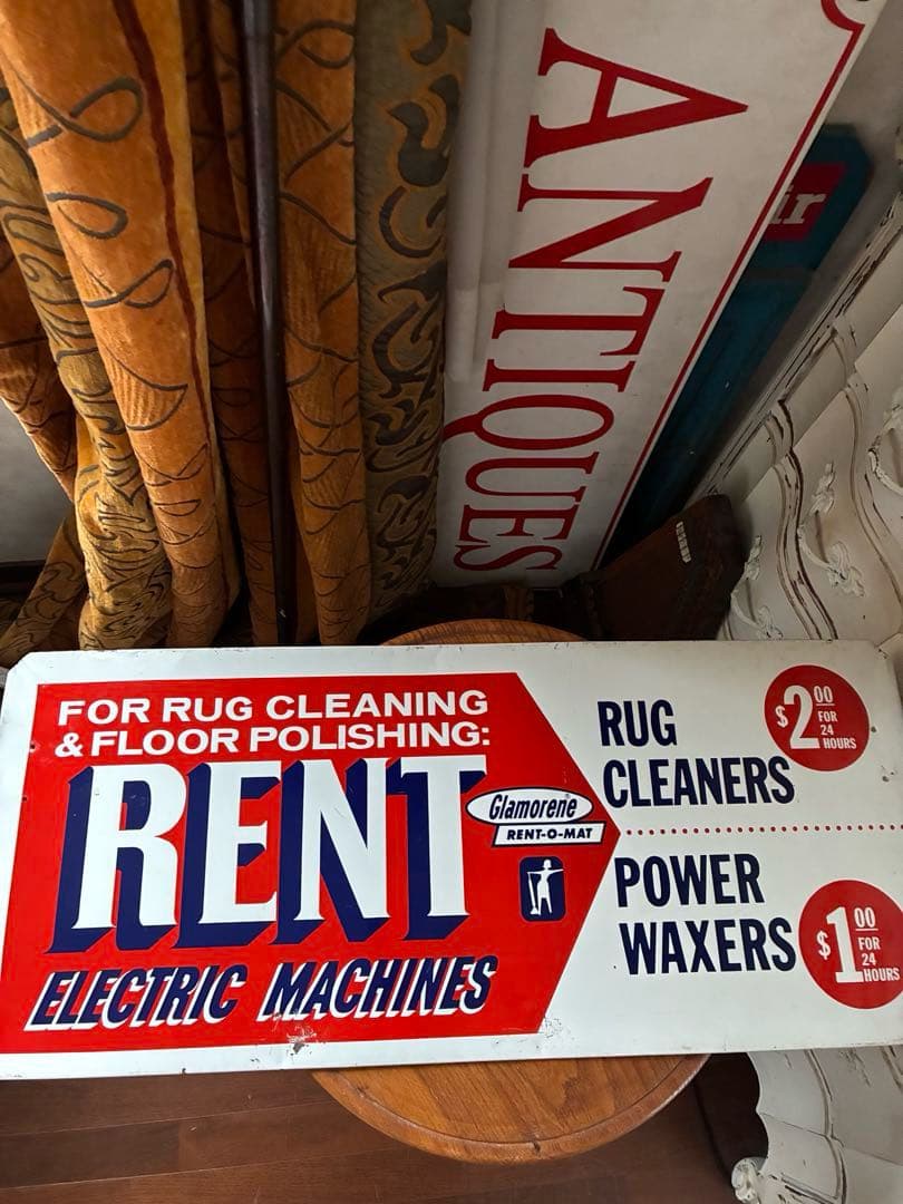 アンティーク　サイン　プレート　大きな　看板　RENT アメリカ　レア