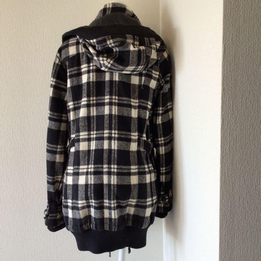 y2k 00s archiveチェックロングジャケット 平成ギャルグランジ