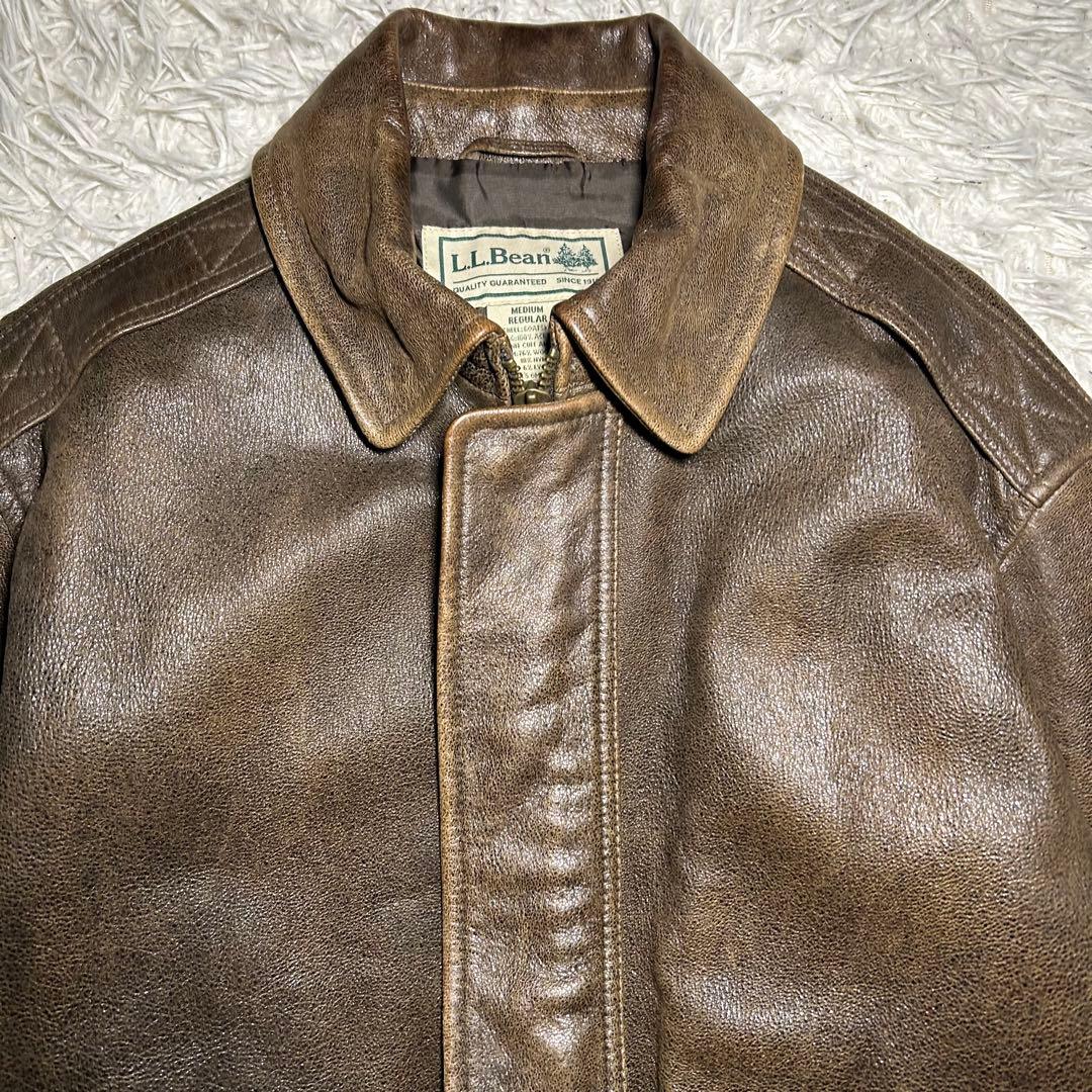 90S L.L.Bean ゴートスキン A-2 レザー フライトジャケット