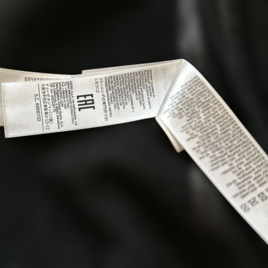 【DIESEL】 フード付きブラックレザージャケット パーカー サイズS 美品