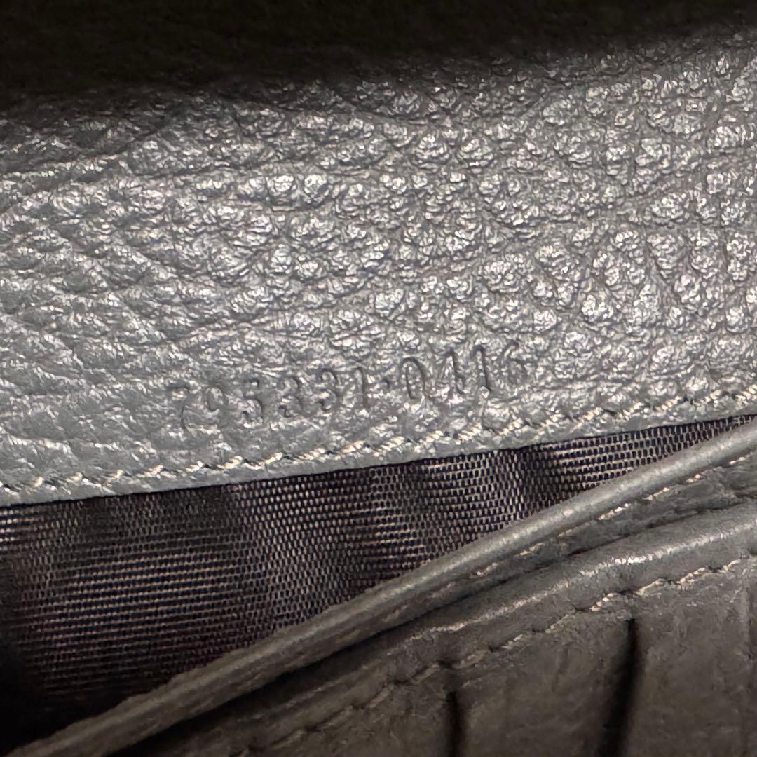 GUCCI グッチ　ダブルG ロングウォレット 長財布グレー　795331