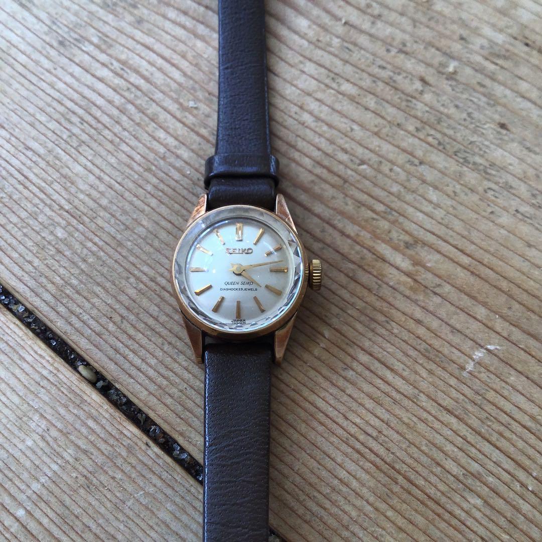 SEIKO アナログ 腕時計 手巻き　クィーンセイコー　ダイヤショック