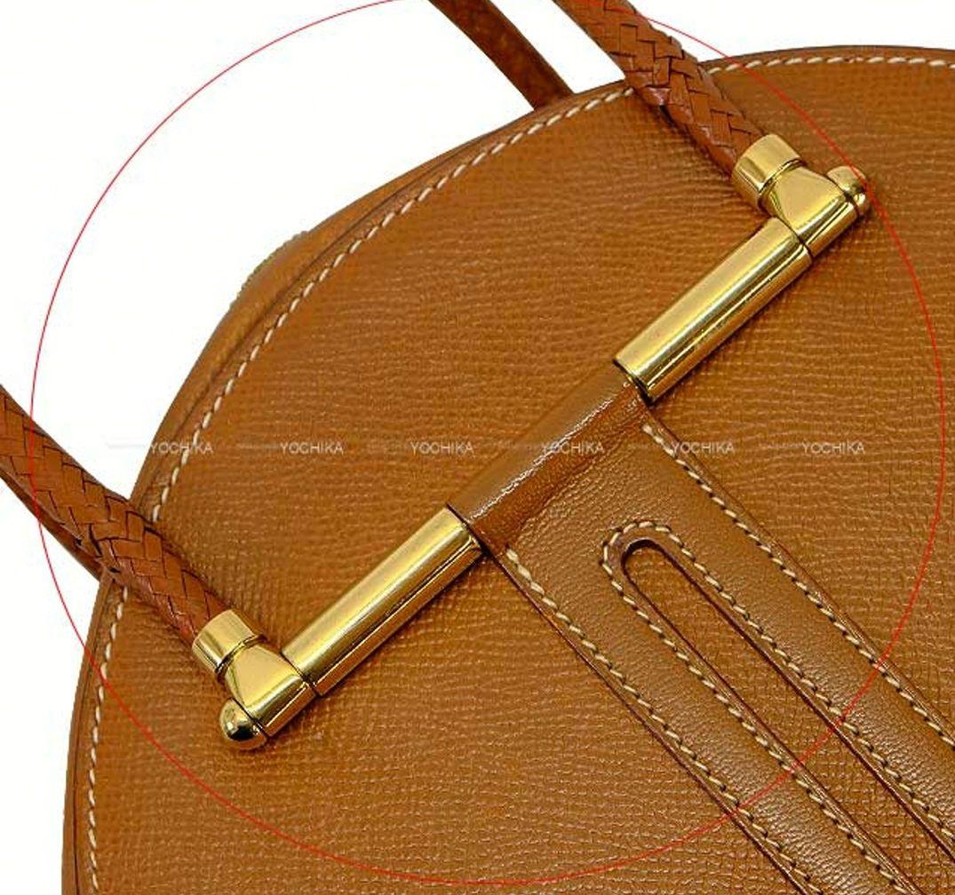 HERMES エルメス ゴビ PM ハンドバッグ ゴールド 正規品
