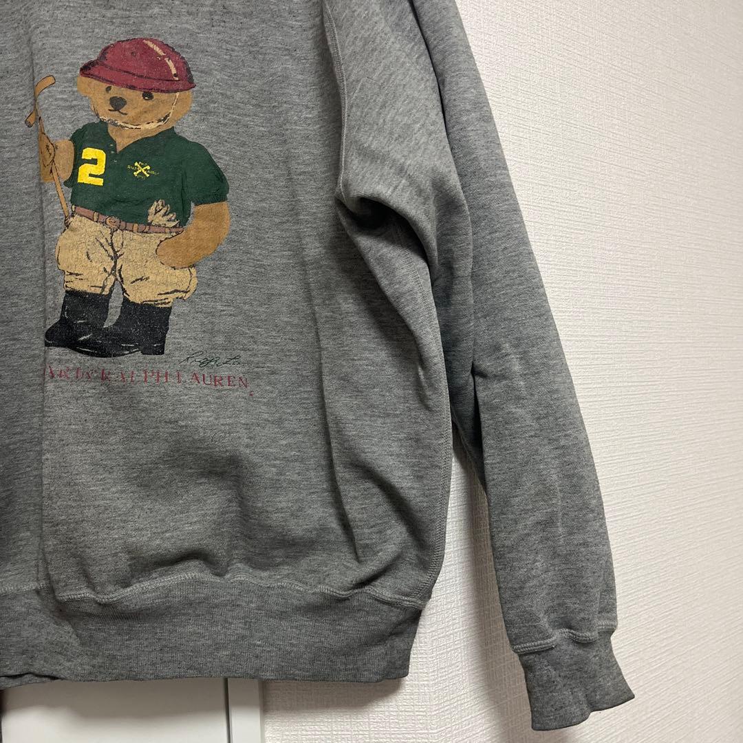 ち*い様 【希少】90s POLO ラルフローレン ポロベア スウェット M 霜