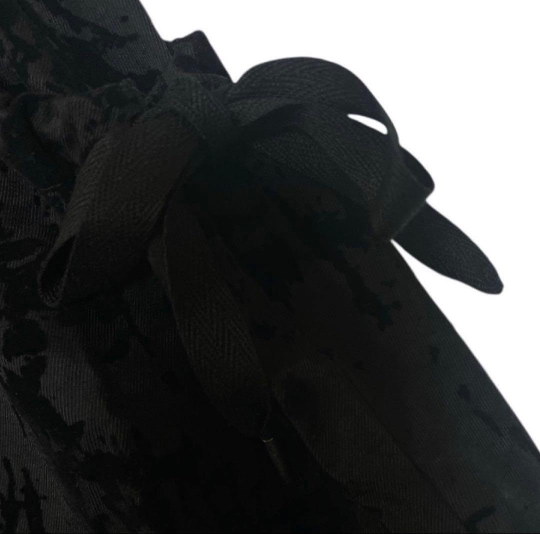 【美品】MoNiLE ペイント柄 フロッキー加工 サイドポケット ロングスカート