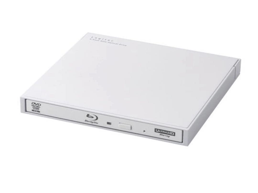 ロジテック　USB Type-C対応　ポータブルブルーレイドライブホワイト