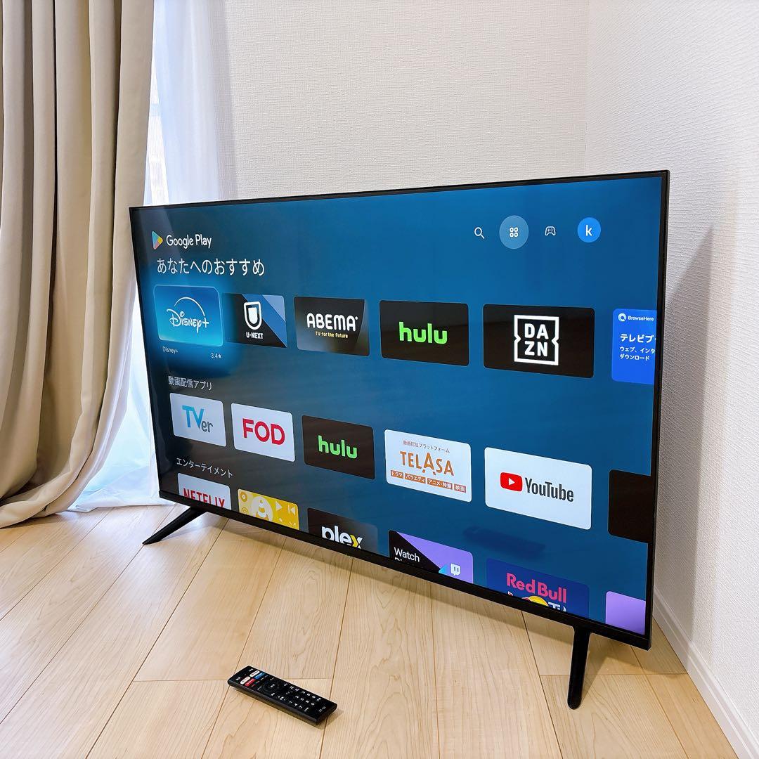 ★初期化済★4K チューナーレススマートテレビ 50インチ2022年製HDR画質