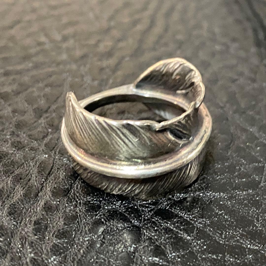 goro's ゴローズ シルバー 特大フェザーリング プレーン 約22号 指輪