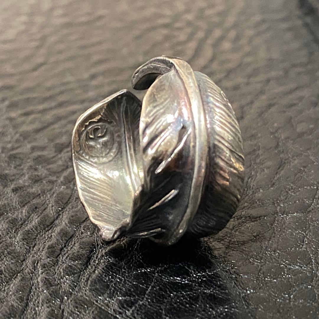 goro's ゴローズ シルバー 特大フェザーリング プレーン 約22号 指輪