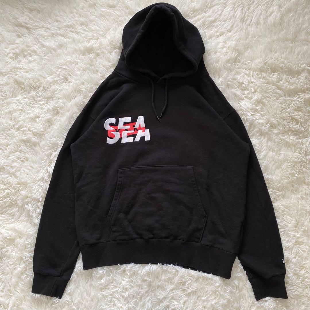 ウィンダンシー ゴッドセレクション パーカー バッグロゴ コラボ 黒 希少 美品