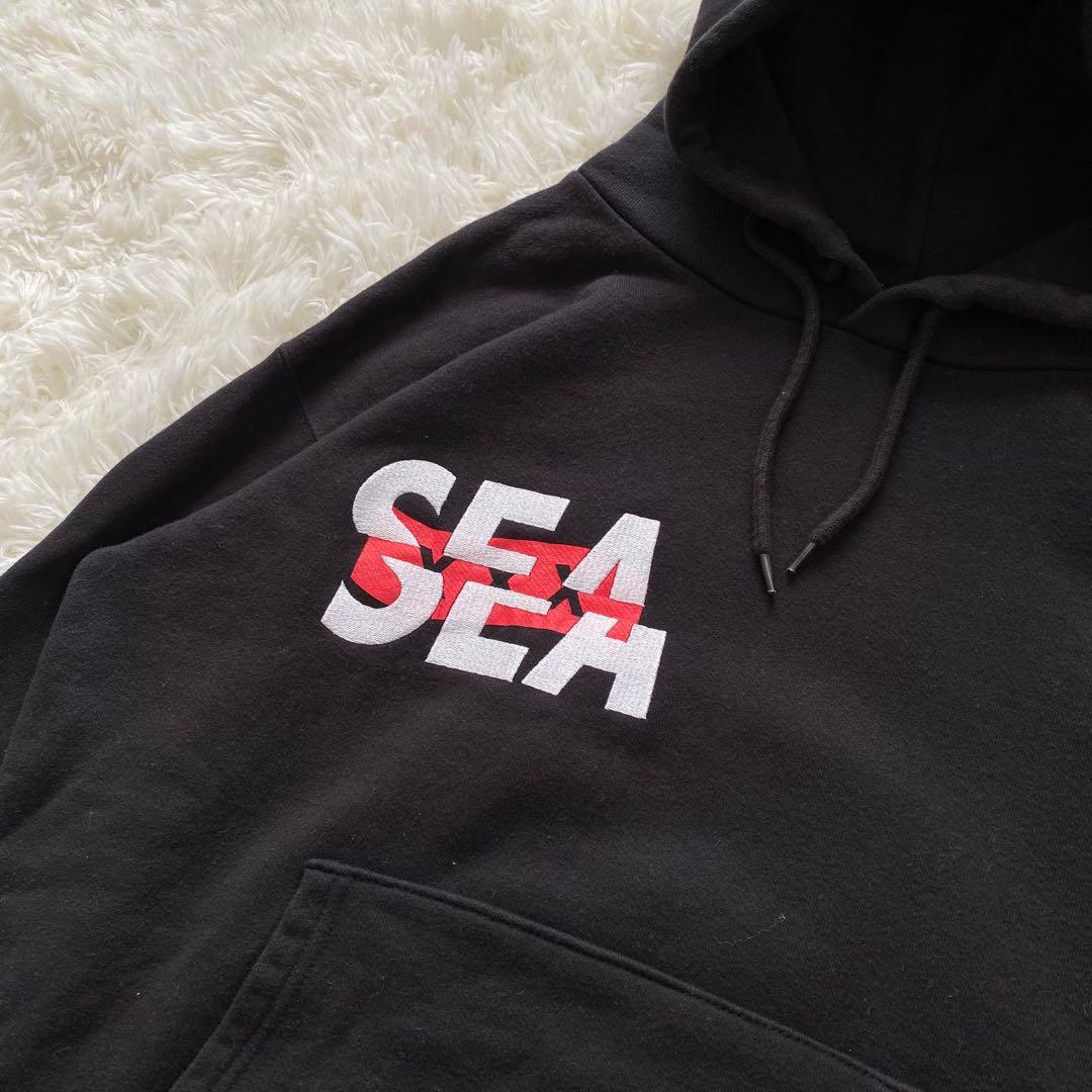 ウィンダンシー ゴッドセレクション パーカー バッグロゴ コラボ 黒 希少 美品