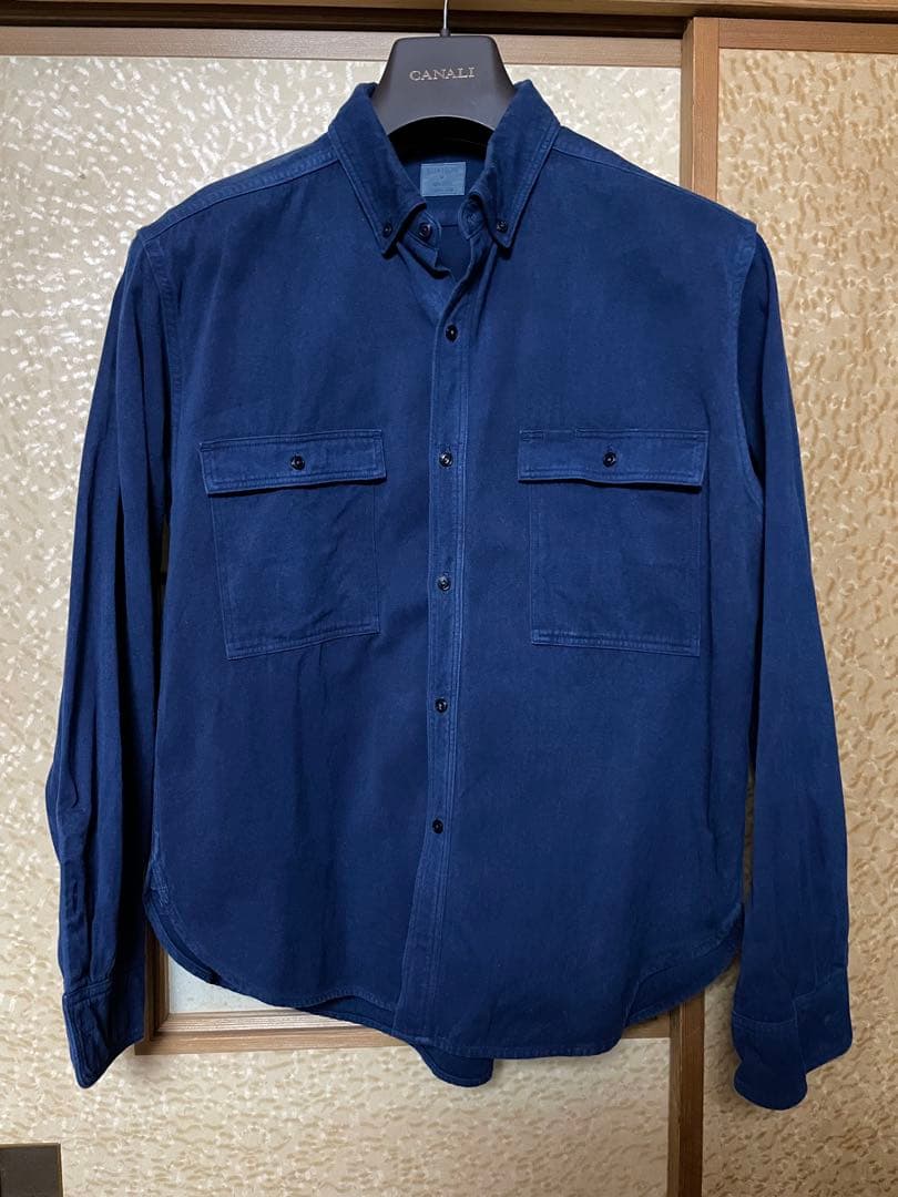 M BUAISOU. デニムシャツ 長袖 インディゴ work shirt