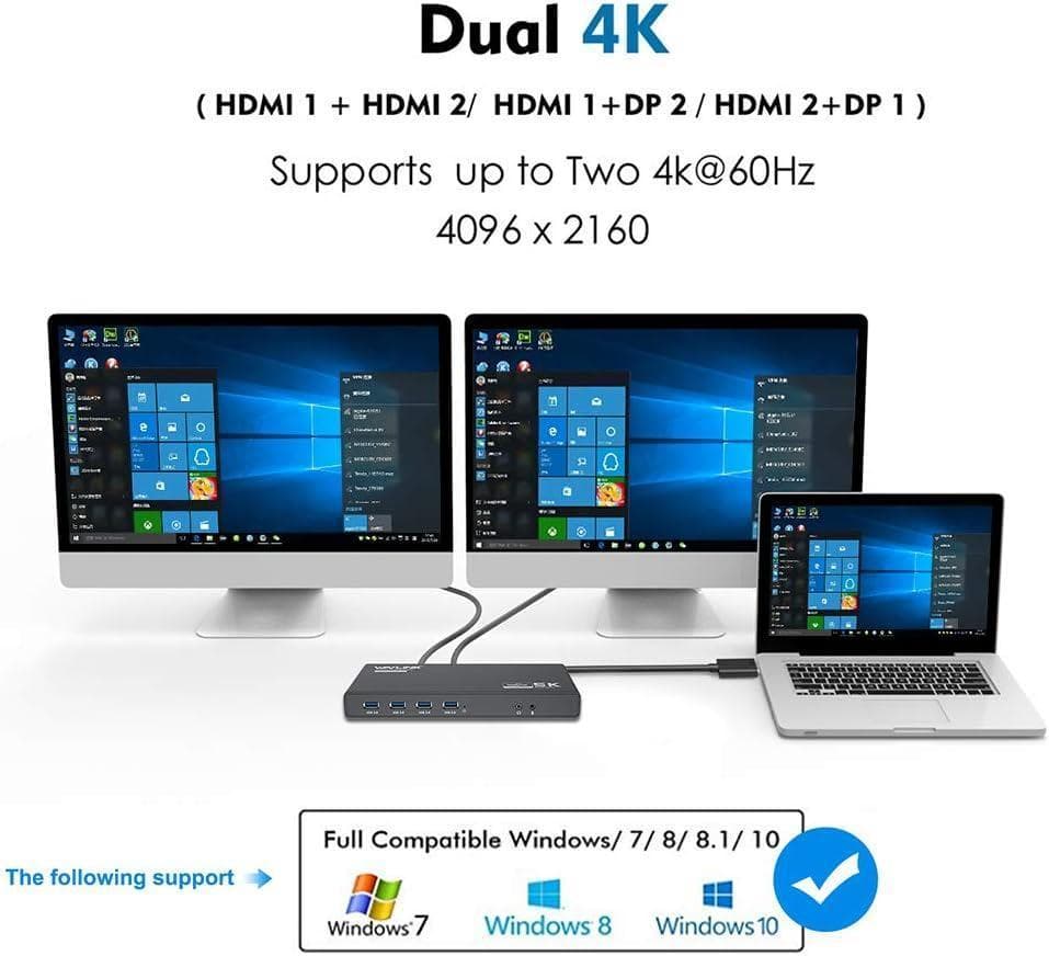 最安値⚡WAVLINK USB-C ドッキングステーション WL-UG69PD6