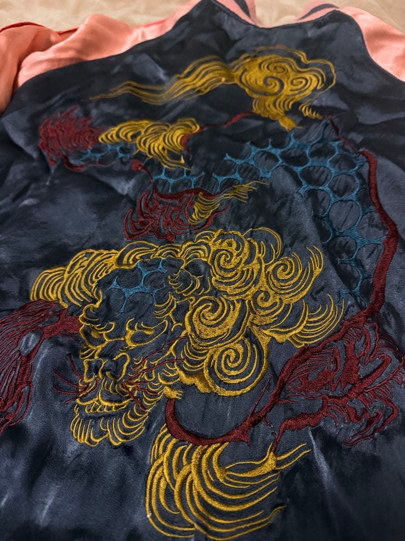 ２面用 japan script ライオン 虎日本限定スカジャン vintage