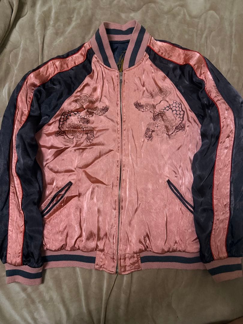 ２面用 japan script ライオン 虎日本限定スカジャン vintage