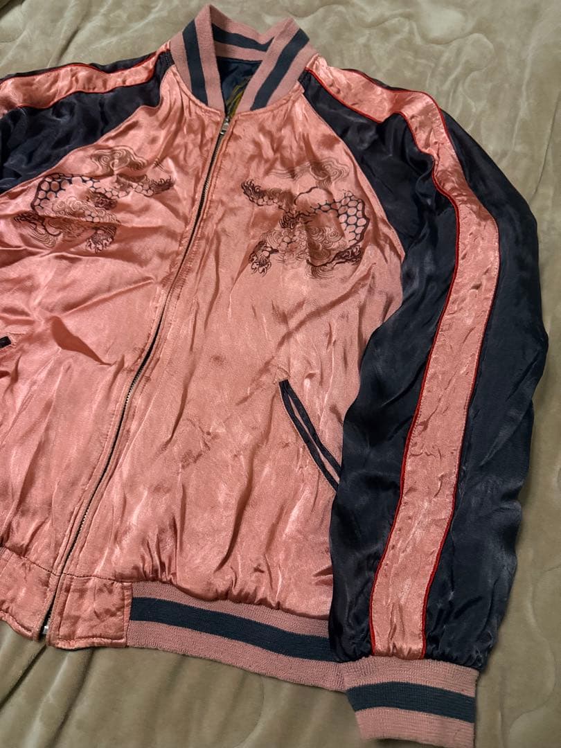 ２面用 japan script ライオン 虎日本限定スカジャン vintage