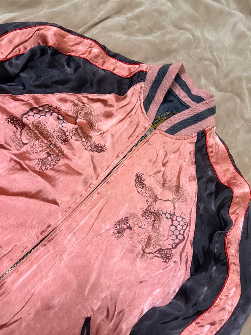 ２面用 japan script ライオン 虎日本限定スカジャン vintage