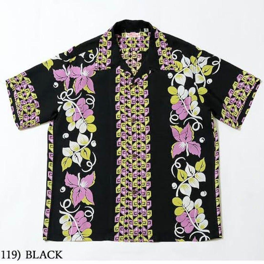 ✨️新品✨️SUN SURF ハワイアンシャツ✅️ブラック L‼️