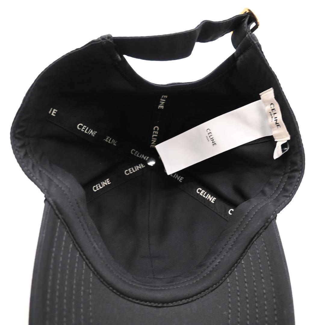 専用セリーヌ CELINE 帽子 トリオンフ ブラック ベースボールキャップ S