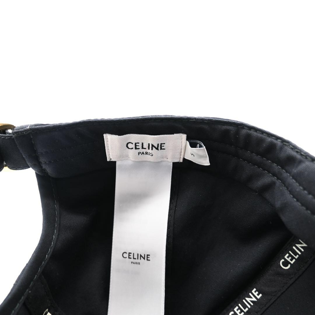 専用セリーヌ CELINE 帽子 トリオンフ ブラック ベースボールキャップ S