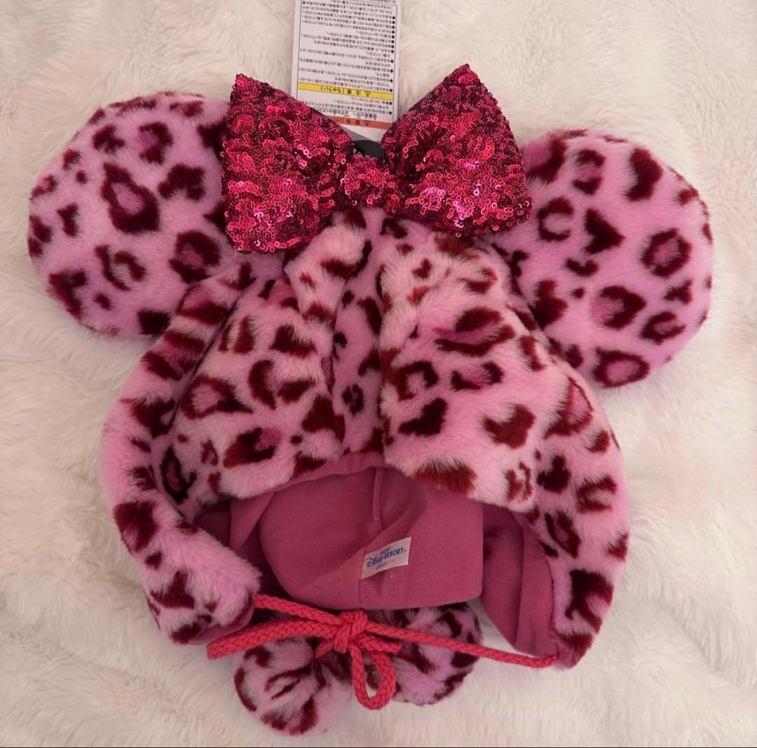 【新品未使用タグ付き】ディズニー ファンキャップ ヒョウ柄 ピンク