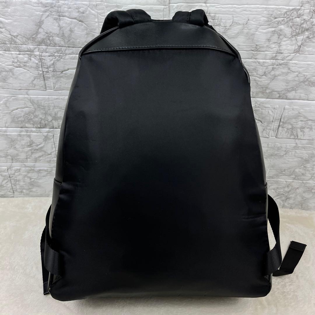【美品】コーチ リュック バックパック シグネチャー レザー 大容量 ブラック