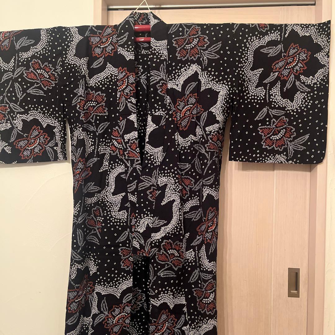 専用　有松鳴海絞り 黒　極美品