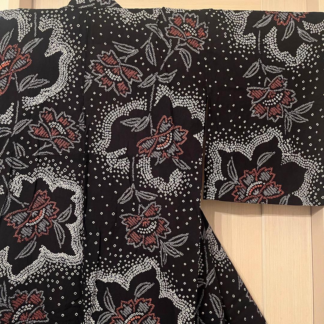 専用　有松鳴海絞り 黒　極美品