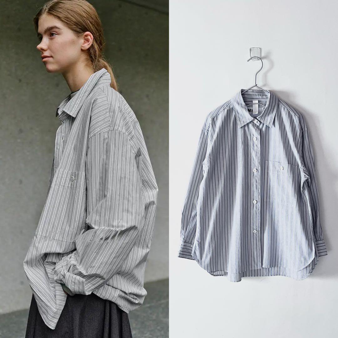 2025今季新作 マーガレットハウエル ストライプコットンシャツ カタログ掲載