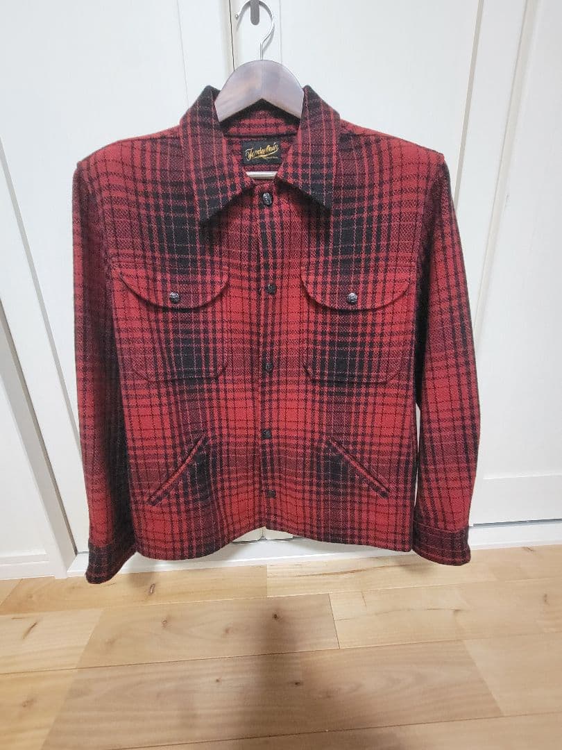 テンダーロインー ウールジャケット Mサイズ レッド・ブラックチェック