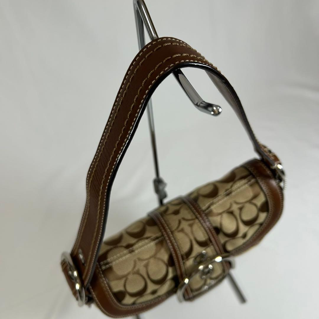 【極美品】コーチ 10296 ソーホー シグネチャー ワンハンドバッグ 肩掛け