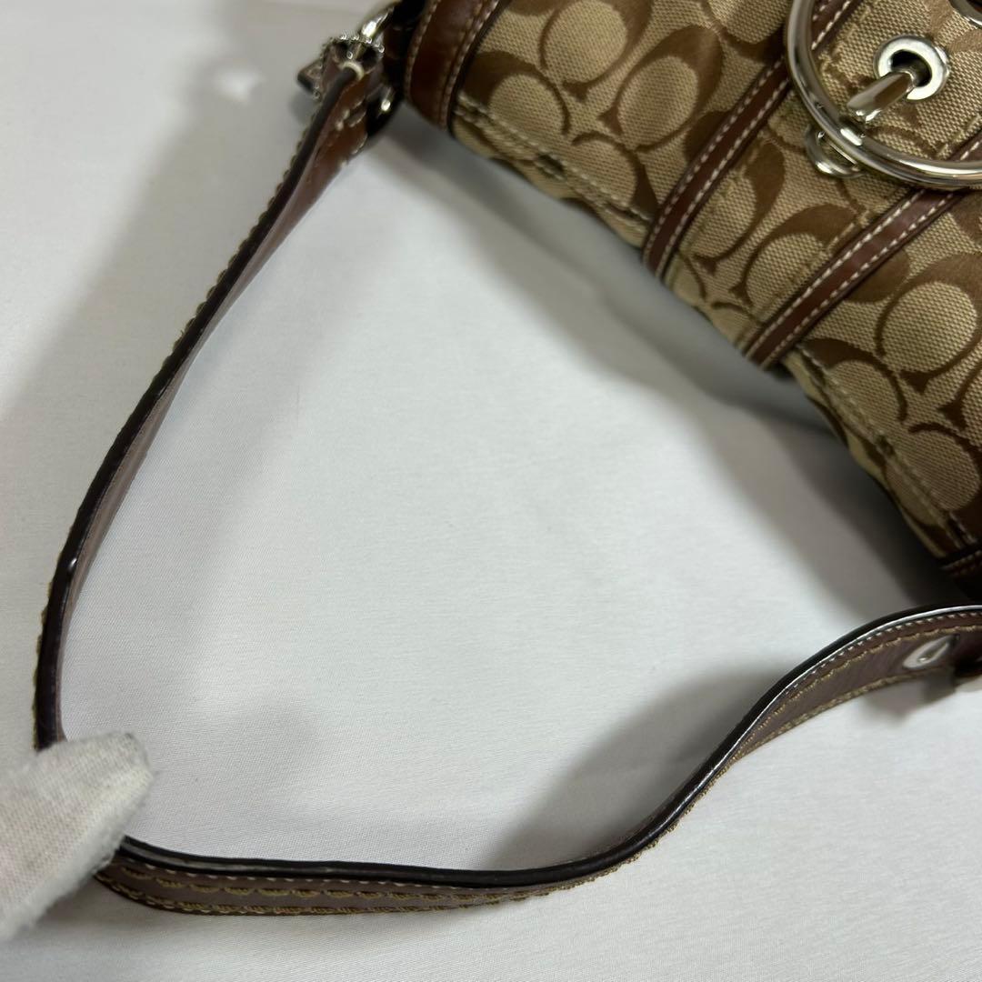 【極美品】コーチ 10296 ソーホー シグネチャー ワンハンドバッグ 肩掛け